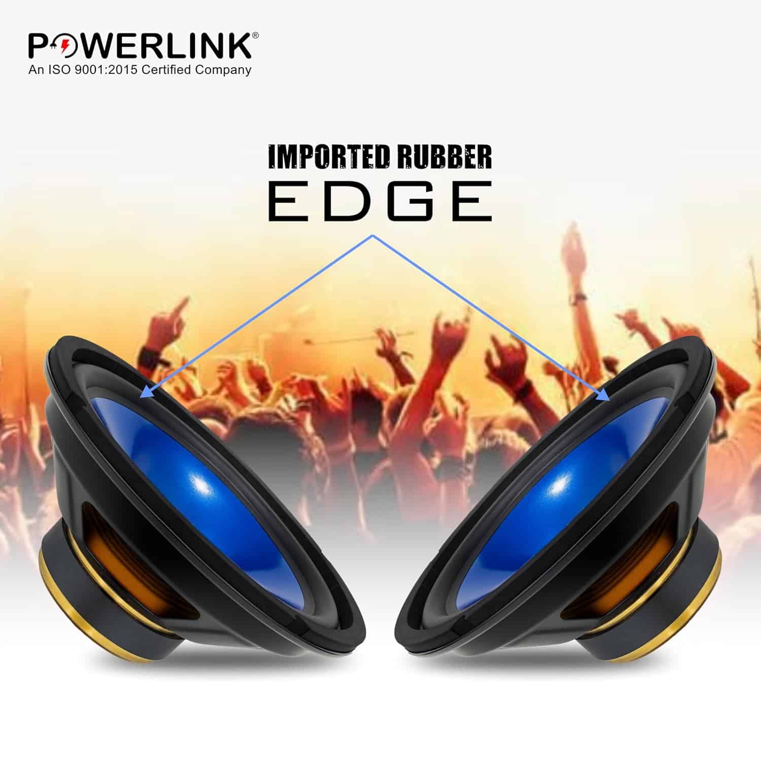 POWERLINK® 8" HI-FI Woofer | Water Proof Paper Coated Cone | Rubber Surround Edge - Pack of 1)