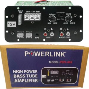 Powerlink Solar 12V Mono Channel 120W Car Multi Channel Amplifier Stereo Power, Bass Sub Woofer Kit, Class AB, Mosfet Power Supply For Basstube, Enclosure, Under-seat Enclosure, Woofers & Sub-Woofers
