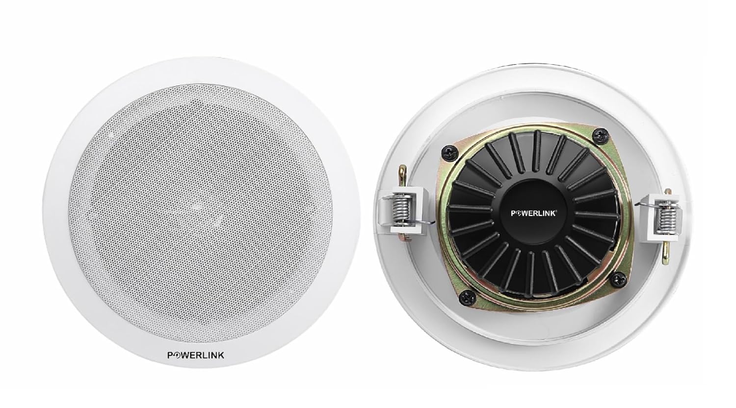 Powerlink 3-Inch 10-Watt Wired in Flush Mount Ceiling Speakers for Office, Kitchen, Home Theater (Pack of 1)(Metal Grill)(Without LMT)